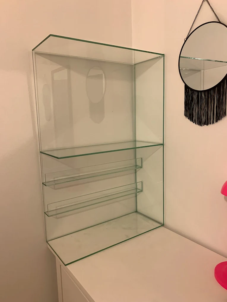 Étagères en verre flotté sur mesure Paris